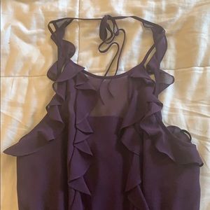 Dark Purple Frilly Cocktail Dress